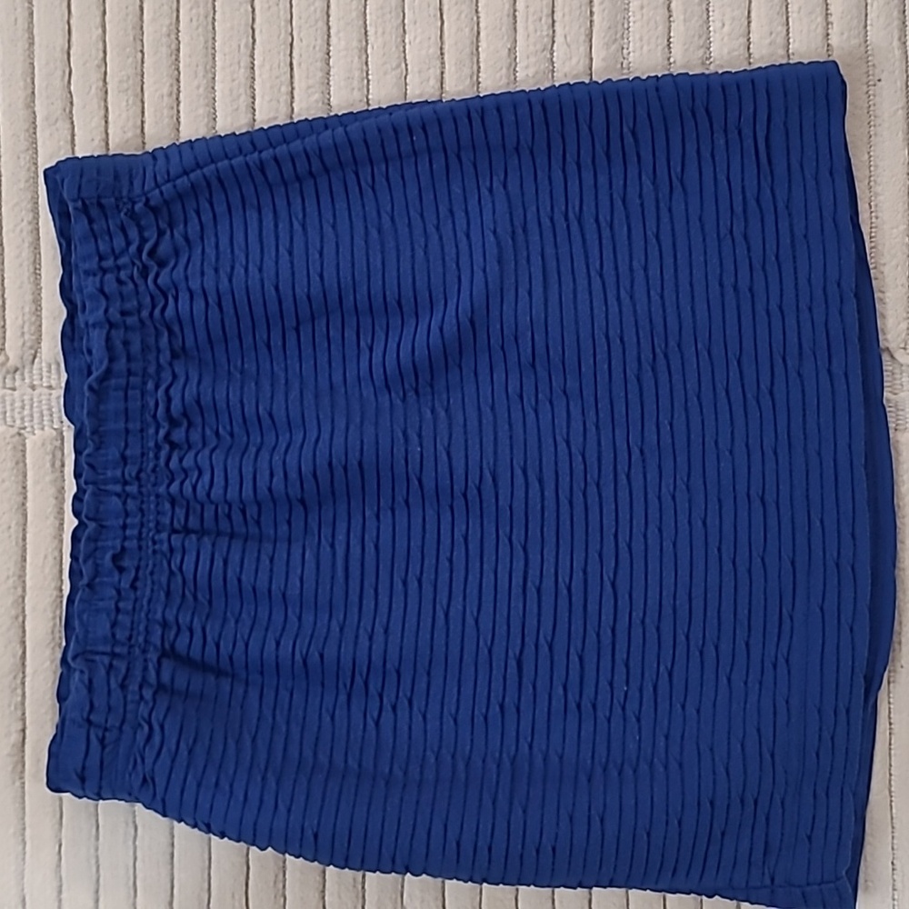 UK2LA Royal Blue Textured Mini Skirt, Size S